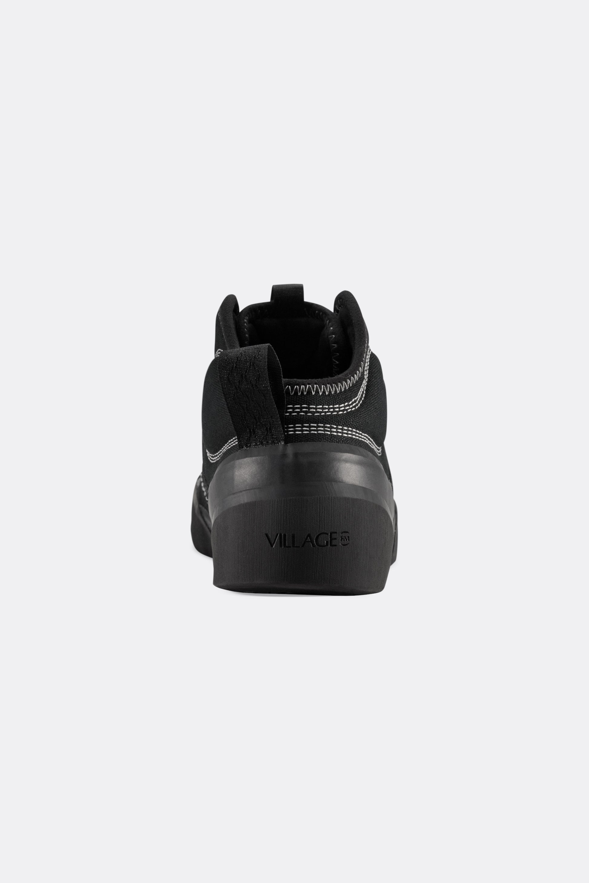 Village PM 1PM Mid Black / Natural Black Skate Shoes | Rubber Glove Technology