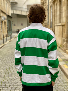 Barbarian - Rugby Shirt 4 Inch Stripe (White / Kelly)