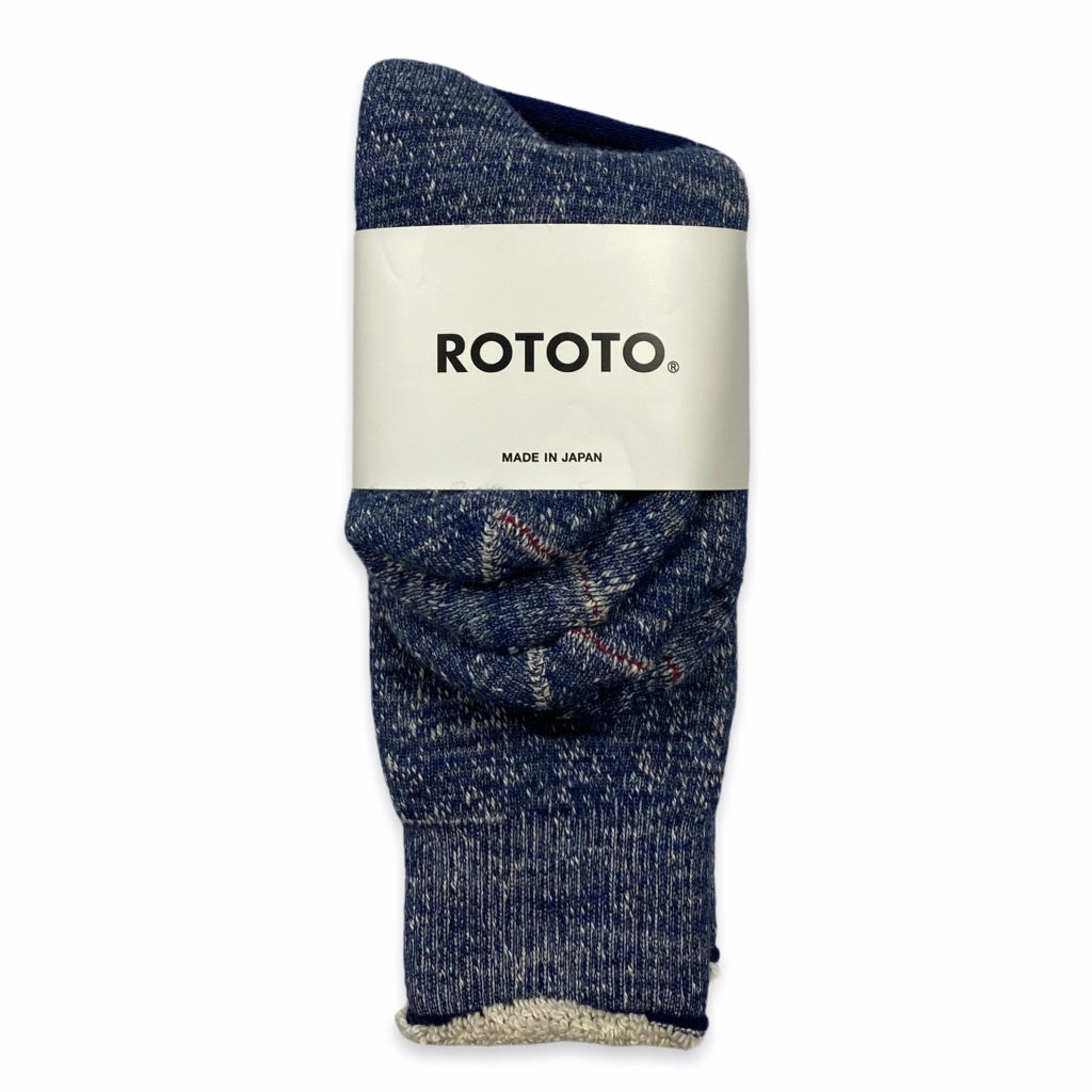 Rototo - Double Face Crew Socks (Deep Ocean)