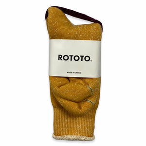 RoToTo - Double Face Crew Socks (Yellow)