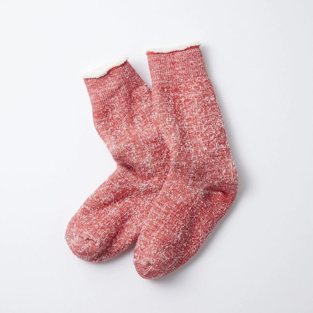 RoToTo - Double Face Crew Socks (Red)