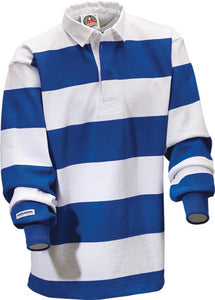 Barbarian - Rugby Shirt 4 Inch Stripe (White / Royal)
