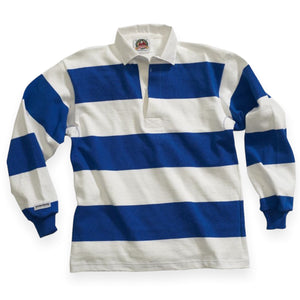 Barbarian - Rugby Shirt 4 Inch Stripe (White / Royal)