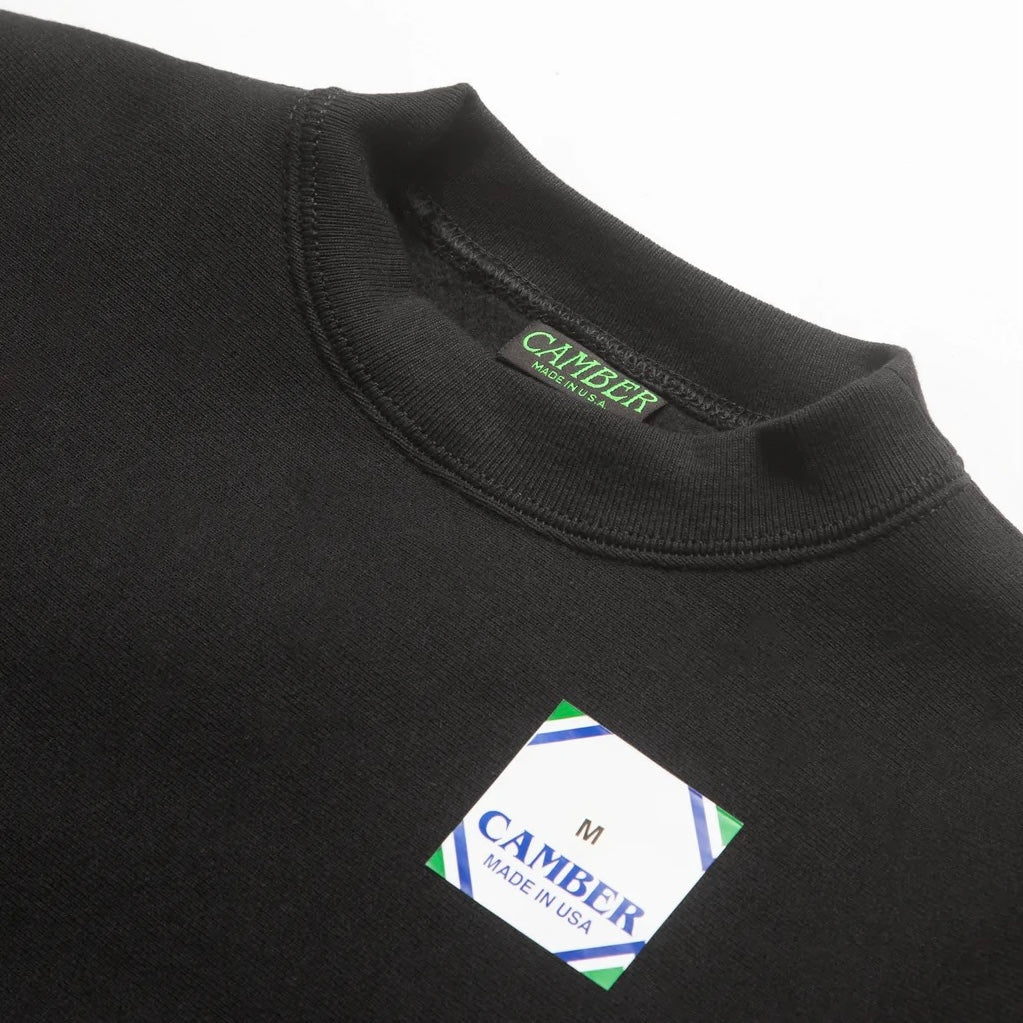 Camber USA - Cross-Knit Crew Neck Sweatshirt (Black)