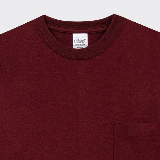 Camber USA - Max-Weight Pocket T-Shirt (Burgundy)