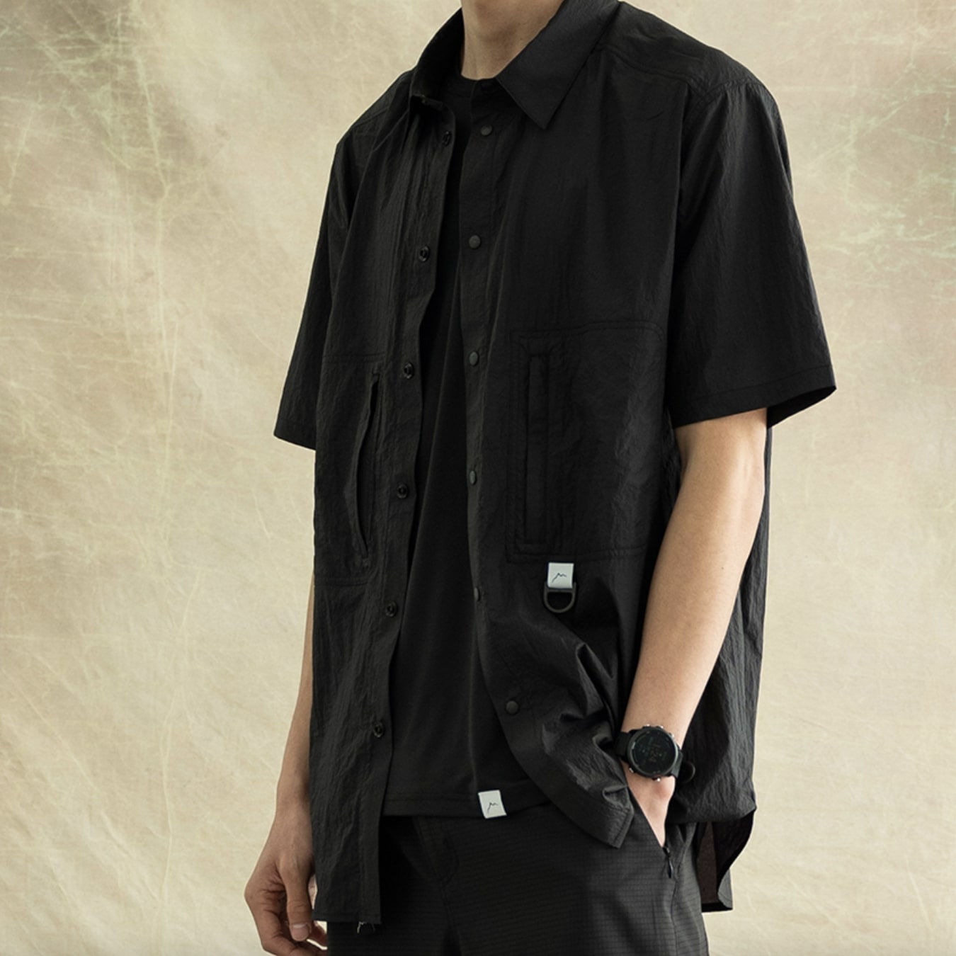 Cayl - Nylon Short Sleeve Hiker Shirts (Black)