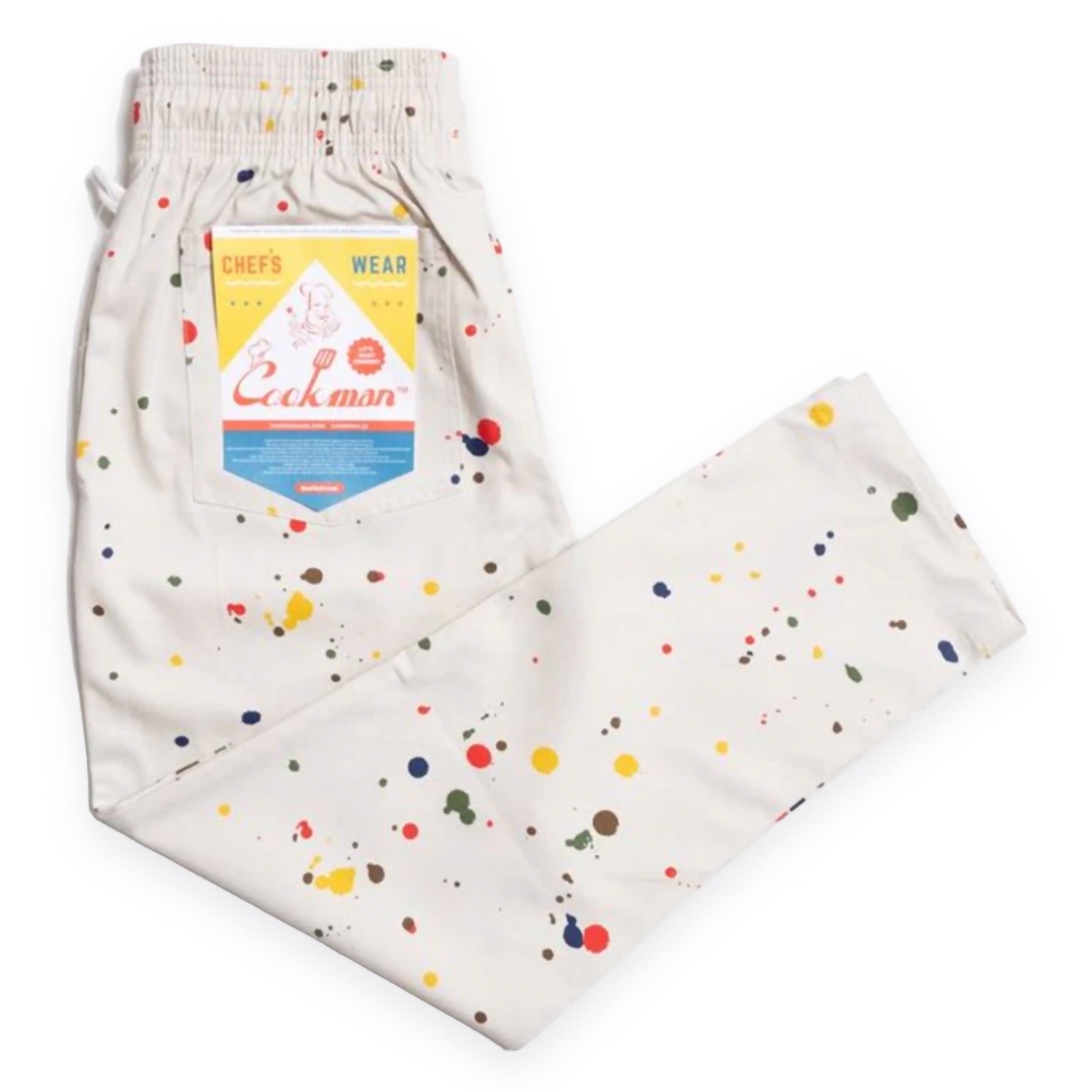 Cookman - Chef Pants Sauce Splash (Cream)