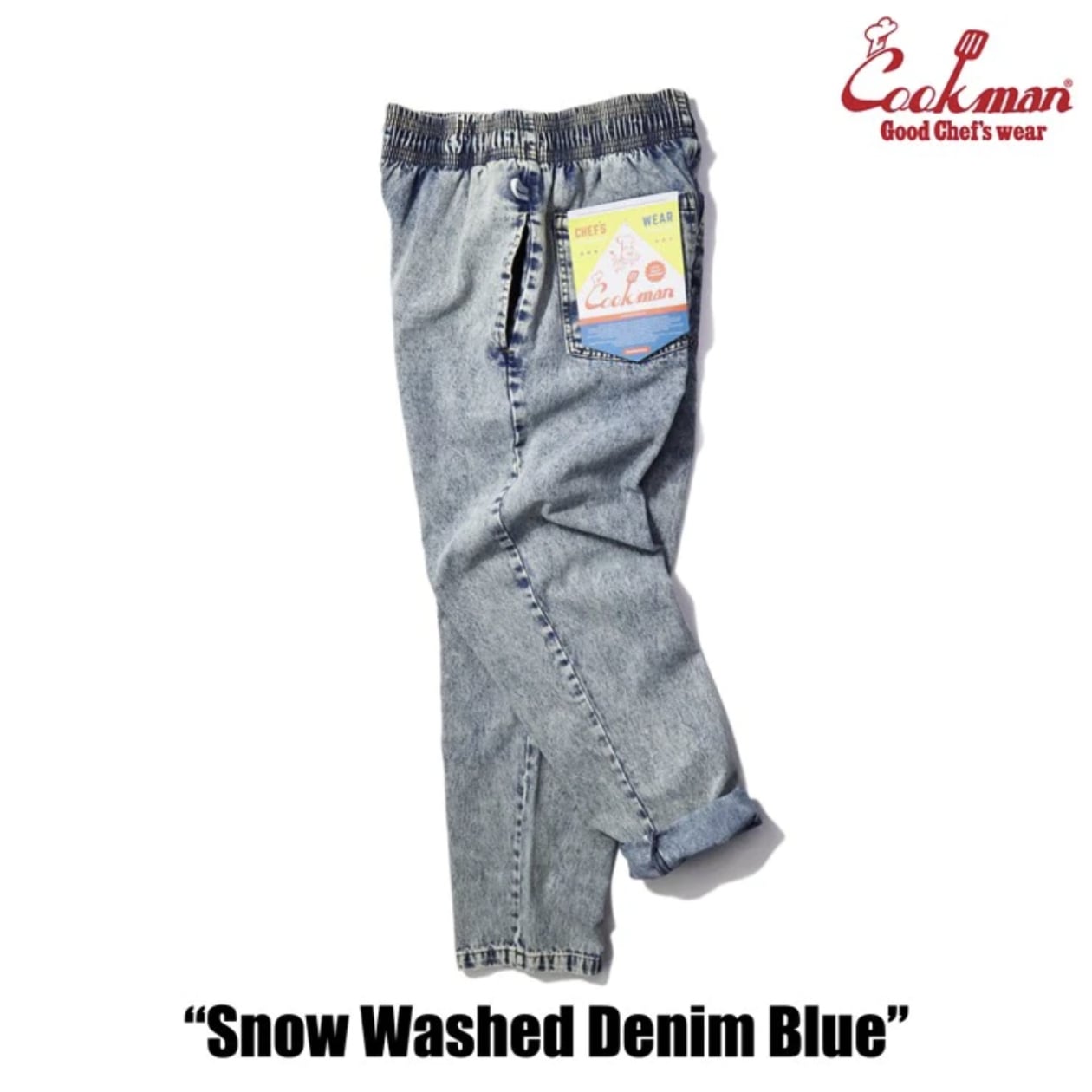 Cookman - Chef Pants Snow Washed Denim (Blue)