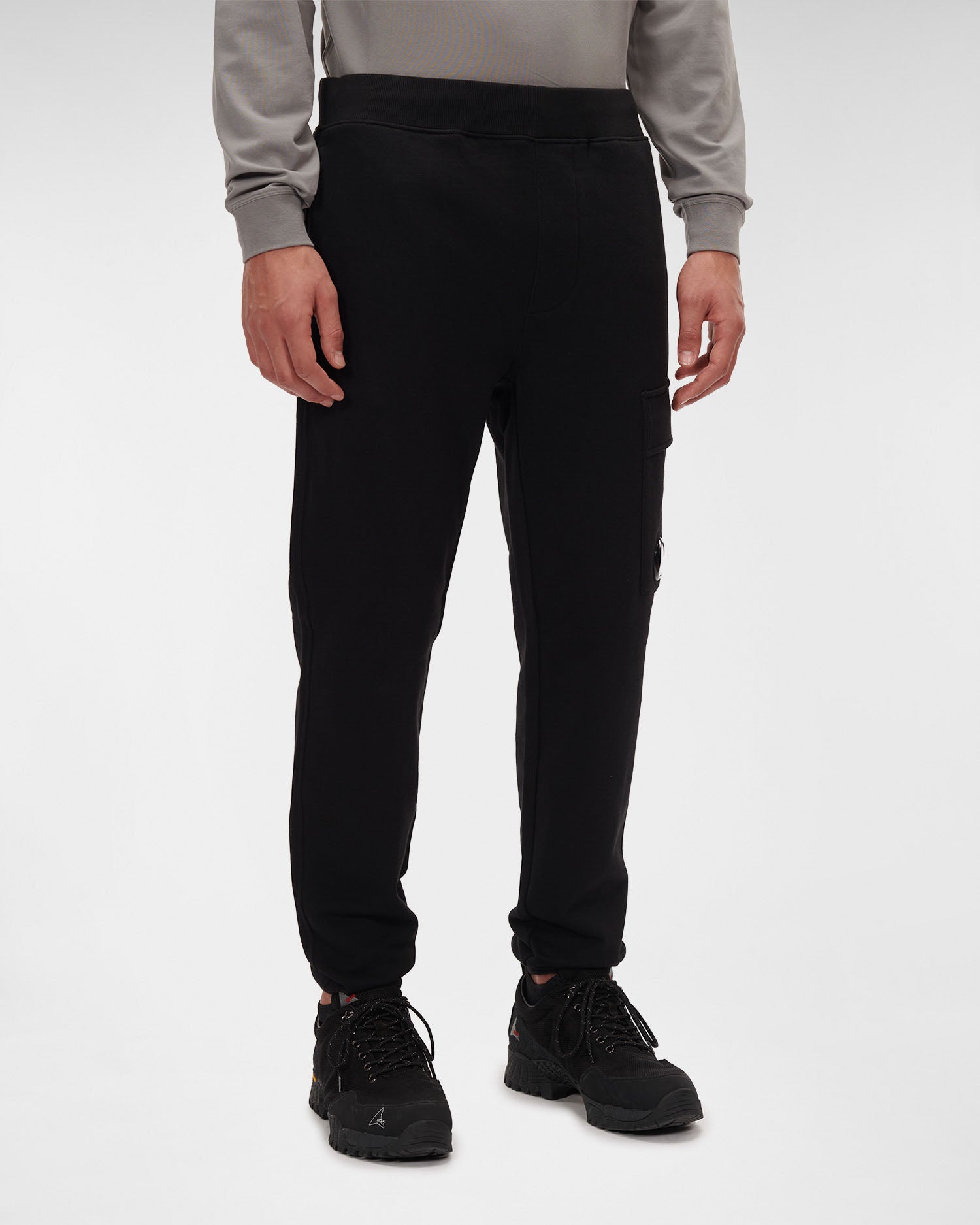 C.P. Company - Diagonal Raised Fleece Sweatpants (Black)