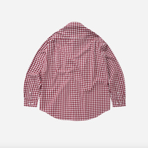 Frizmworks - Compact Check Oversized Shirt (Red)