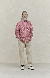 Frizmworks - Compact Check Oversized Shirt (Red)