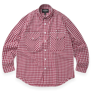 Frizmworks - Compact Check Oversized Shirt (Red)