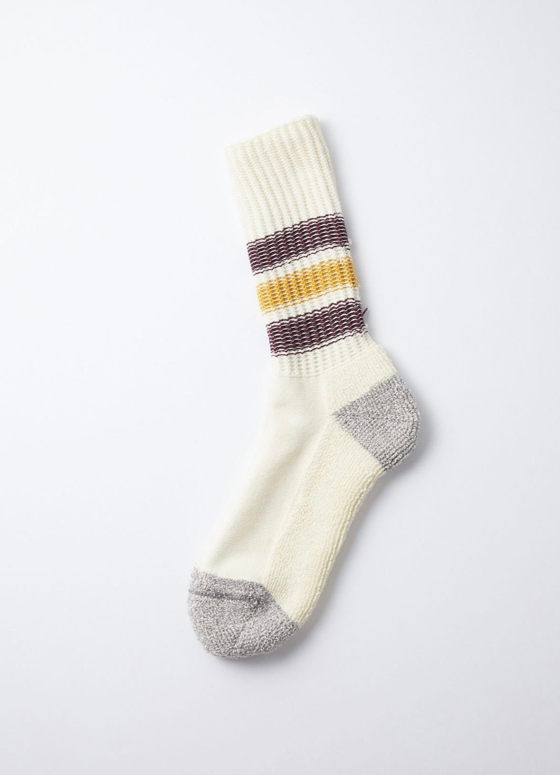 RoToTo - Coarse Ribbed Oldschool Crew Socks (Navy / D.Red)