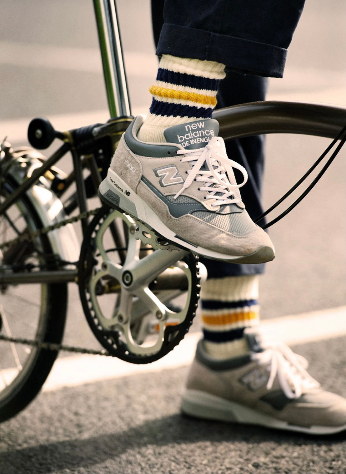 RoToTo - Coarse Ribbed Oldschool Crew Socks (Navy / D.Red)